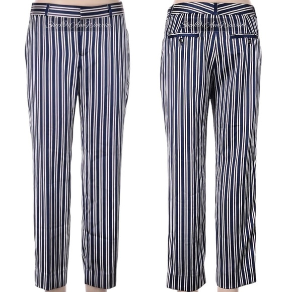 Banana Republic satin stripe double breasted blazer & matching ankle pant - Picture 4 of 16